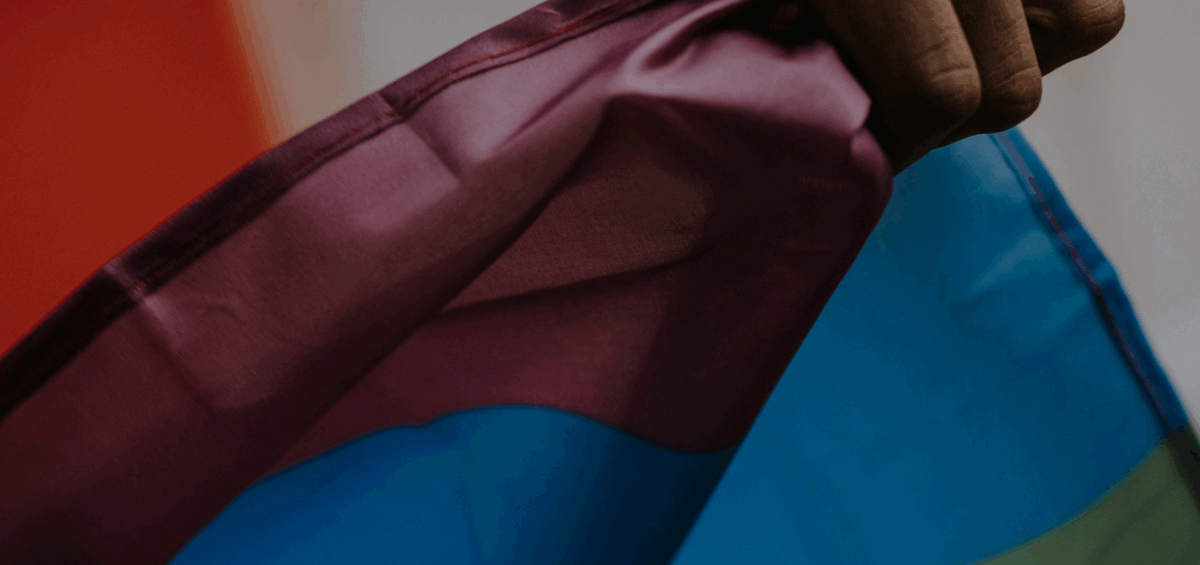 Person Holding Rainbow Flag