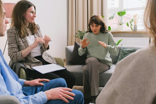 a support group meeting